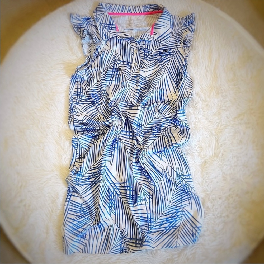 VINEYARD VINES Blue & White Harbor Dress